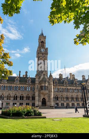 Bradford City Hall ist ein Rathaus aus aus dem 19. Jahrhundert am Centenary Square, Bradford, West Yorkshire, England Stockfoto