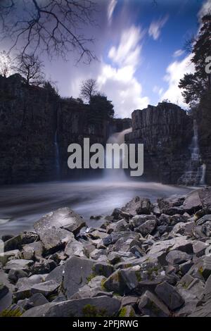 High Force Wasserfall in Middleton in Teesdale, Durham, Großbritannien Stockfoto