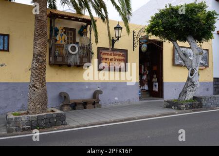 Typischer Souvenirladen in Garachico, Teneriffa, Kanarische Inseln, Spanien Stockfoto