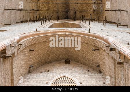 Khodja Ahmet Yasawi Mausoleum, Außenansicht, Eingangsteil, UNESCO-Weltkulturerbe, Turkistan, Südregion, Kasachstan Stockfoto