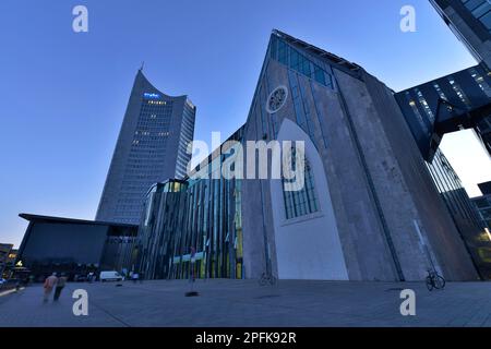New Augusteum, Paulinum, Universität, Augustplatz, Leipzig, Sachsen, Deutschland Stockfoto