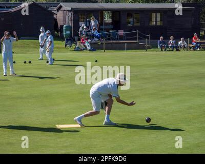 Insel der Dornen, Sussex/UK - 11. SEPTEMBER: Boccia Spiel im Insel Dornen Chelwood Gate in Sussex am 11. September 2016. Nicht identifizierte Personen Stockfoto