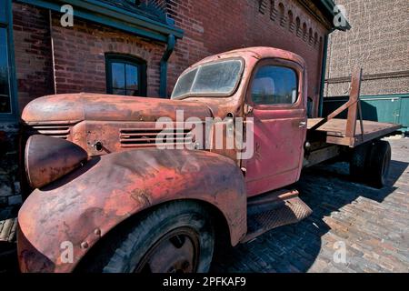 Nahaufnahme des verlassenen Trucks in der Innenstadt von Toronto Stockfoto