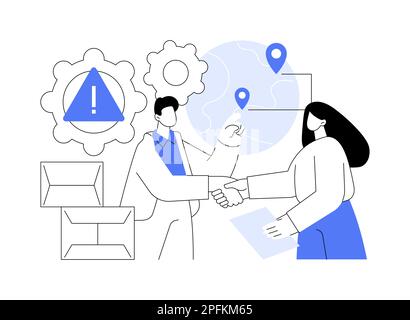 Kollaborative Logistik abstrakte Konzept Vektor Illustration. Stock Vektor