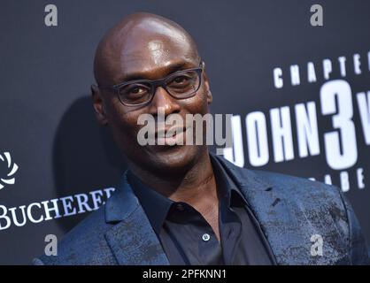 Schauspieler Lance Reddick, bekannt für seine Rolle bei The Wire und die John Wick-Franchise, wurde am 17. März 2023 mit 60 Jahren tot aufgefunden, in seinem Haus in Studio City, Ca. Lance Reddick bei der L.A. Sondervorführung von "John Wick: Chapter 3 - Parabellum", die am 15. Mai 2019 im TCL Chinese Theatre in Hollywood, Kalifornien, stattfindet. © O'Connor/AFF-USA.com Stockfoto