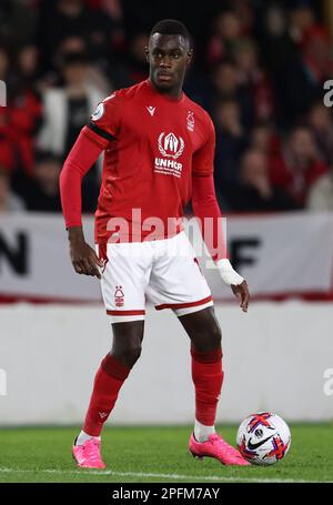 Nottingham, Großbritannien. 17. März 2023. Moussa Niakhate aus Nottingham Forest während des Premier League-Spiels auf dem City Ground, Nottingham. Der Bildausdruck sollte lauten: Darren Staples/Sportimage Credit: Sportimage/Alamy Live News Stockfoto