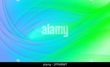 Abstrakter Hintergrund der grünen und blauen Mähdrescherwelle Stockfoto