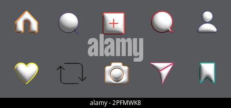 Benachrichtigung 3D Vektoren und Illustrationen zum kostenlosen Download Stock Vektor