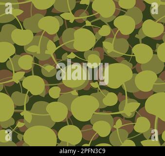 Cherry-Armee-Muster nahtlos. Kirschen, militärischer Hintergrund. Ornament Protective für Soldaten und Jäger Stock Vektor