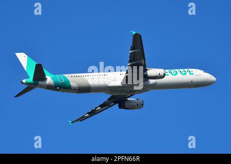 Präfektur Chiba, Japan - 05. Mai 2019: Passagierflugzeug Air Seoul Airbus A321-200 (HL8266). Stockfoto