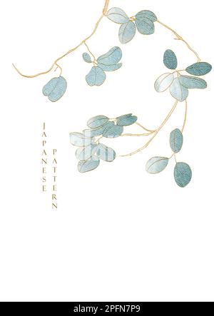 Aquarellrand - Darstellung mit grünen Blättern und Ästen, für Hochzeitsgeschirr, Begrüßungen, Tapeten, Mode, Hintergründe, Texturen, Heimwerker, w Stock Vektor