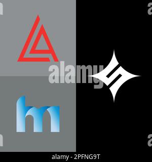 la-Logo, lm-Logo, s-Logo, einfaches Logo, modernes Logo und minimales Logo-Design. Dieses Logo kann für Unternehmen, Websites und den Druck verwendet werden Stock Vektor