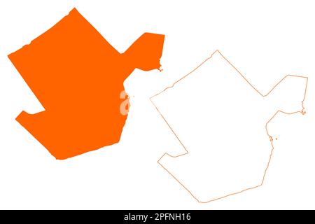 Zeewolde-Gemeinde (Königreich der Niederlande, Holland, Provinz Flevoland) Kartenvektordarstellung, Scribble-Skizze Zeewolde-Karte Stock Vektor
