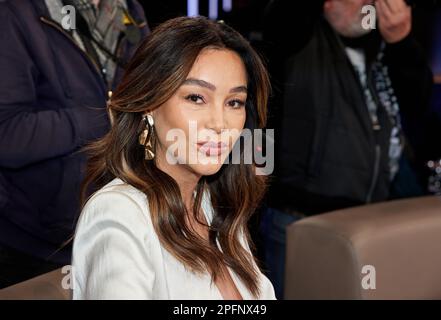 Hamburg, Deutschland. 17. März 2023. Verona Pooth, Moderatorin und Unternehmerin, vor der Aufnahme der „NDR Talk Show“. Kredit: Georg Wendt/dpa/Alamy Live News Stockfoto