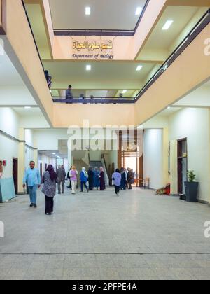 Bagdad, Irak - 5. März 2023: Portrait Wide View of the Department of Biology of the College of Science of Al-Mustansiriya University. Stockfoto