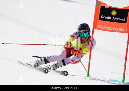 Soldeu El Tarter, Grandvalira, Andorra. 18. März 2023. Audi FIS Ski World Cup Finals 2023; Patrick Feurstein (AUT) Kredit: Action Plus Sports/Alamy Live News Stockfoto