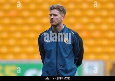 Wolverhampton, Großbritannien. 18. März 2023. Nathan Collins #4 von Wolverhampton Wanderers trifft am 3./18. 18. März 2023 2023 (Foto von James Heaton/News Images) in Wolverhampton, Großbritannien, im Molineux Stadium vor dem Premier League-Spiel Wolverhampton Wanderers vs. Leeds United ein. (Foto: James Heaton/News Images/Sipa USA) Guthaben: SIPA USA/Alamy Live News Stockfoto