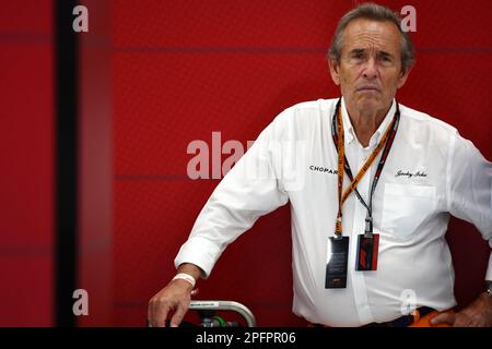 Jeddah, Saudi-Arabien. 18. März 2023. Jacky Ickx (Bel). 18.03.2023. Formel-1-Weltmeisterschaft, Rd 2, Saudi-Arabischer Grand Prix, Dschidda, Saudi-Arabien, Qualifikationstag. Das Foto sollte wie folgt lauten: XPB/Press Association Images. Kredit: XPB Images Ltd/Alamy Live News Stockfoto