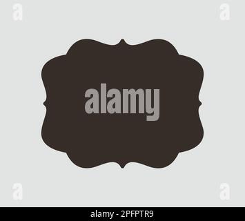 Hochzeitsrahmen. Mailbox Monogram Basic Shape, Monogram Frame leerer Frame Label Vektorvorlage. Stock Vektor