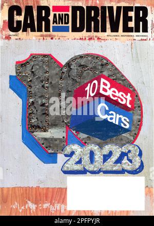 „Car and Driver“ Ausgabe Januar 2023 Magazin Titelseite, USA Stockfoto