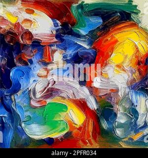 Handgezogenes Ölgemälde. Abstrakter Kunsthintergrund. Farbtextur. Vektordarstellung Stock Vektor