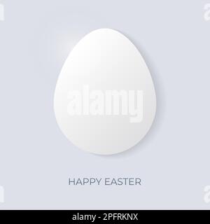 Happy Easter Banner mit Ei in minimalistischem Stil. Stock Vektor