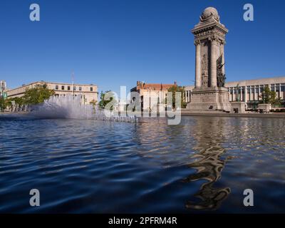 Clinton Square ist eine Kreuzung im Stadtzentrum von Syracuse, New York, USA. Der Platz war das ursprüngliche Stadtzentrum und wurde zum ersten Mal gegründet Stockfoto