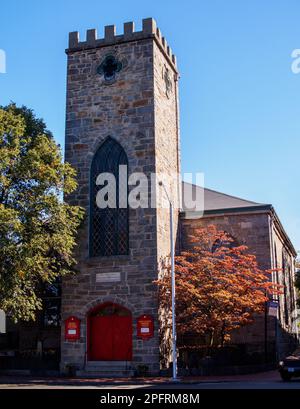 St. Peter's Episcopal Church im historischen Stadtzentrum von Salem, Massachusetts, MA, USA. Es wurde auf Land gebaut, das 1733 vom örtlichen Händler Phil gespendet wurde Stockfoto