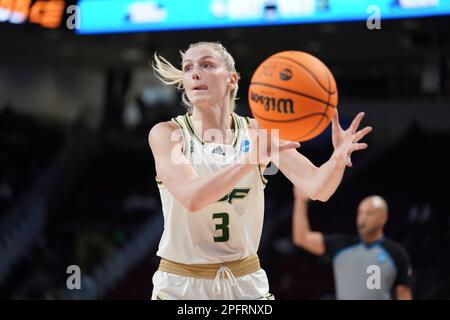 South Florida guard Sammie Puisis is introduced before a first-round