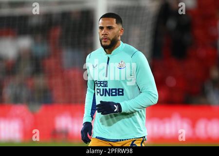 Jamaal Lascelles of Newcastle United während des Premier League-Spiels zwischen Nottingham Forest und Newcastle United am City Ground, Nottingham, am Freitag, den 17. März 2023. (Foto: Jon Hobley | MI News) Guthaben: MI News & Sport /Alamy Live News Stockfoto