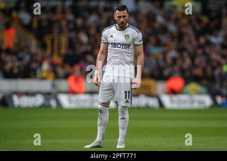 Wolverhampton, Großbritannien. 18. März 2023. Jack Harrison #11 von Leeds United während des Premier League-Spiels Wolverhampton Wanderers vs Leeds United in Molineux, Wolverhampton, Großbritannien, 18. März 2023 (Foto von James Heaton/News Images) in Wolverhampton, Großbritannien, am 3./18. März 2023. (Foto: James Heaton/News Images/Sipa USA) Guthaben: SIPA USA/Alamy Live News Stockfoto