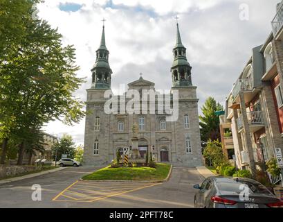 Die katholische Kirche L'Assomption-de-la-Sainte-Vierge in l'Assomption, Quebec, Kanada. Stockfoto