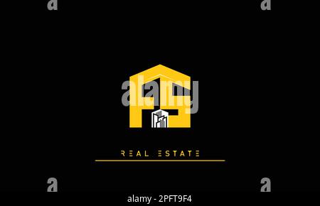 Immobilienbriefe Initialen Monogramm Logo FS , SF Stock Vektor