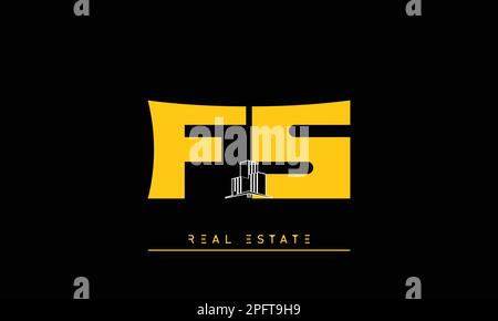 Immobilienbriefe Initialen Monogramm Logo FS , SF Stock Vektor