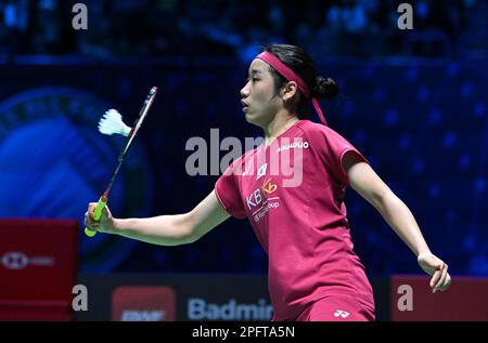 Utilita Arena, Birmingham, Großbritannien. 18. März 2023. 2023 YONEX All England Open Badminton Championships, Halbfinaltag 5; Punkte: Action Plus Sports/Alamy Live News Stockfoto