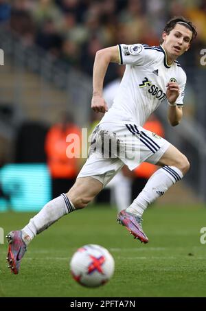 Wolverhampton, Großbritannien. 18. März 2023. Brenden Aaronson von Leeds United während des Premier League-Spiels in Molineux, Wolverhampton. Der Bildausdruck sollte lauten: Darren Staples/Sportimage Credit: Sportimage/Alamy Live News Stockfoto