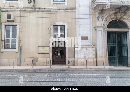 Lissabon, Portugal - 5. Dezember 2022: Sitz des Berufungsgerichts von Lissabon ist ein portugiesisches oberstes Gericht (Tribunal da Relacao de Lisboa). Stockfoto