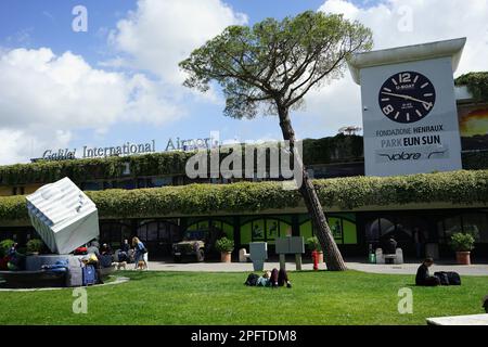 Flughafen Pisa, Pisa, Toskana, Aeroporto Galileo Galilei, San Giusto, Internationaler Flughafen Galilei, Italien Stockfoto