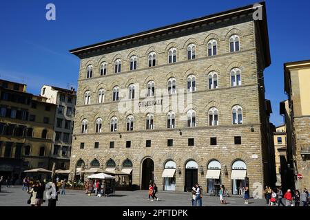 Palazzo delle Assicurazioni Generali, Piazza della Signoria, Florenz, Toskana, Italien Stockfoto