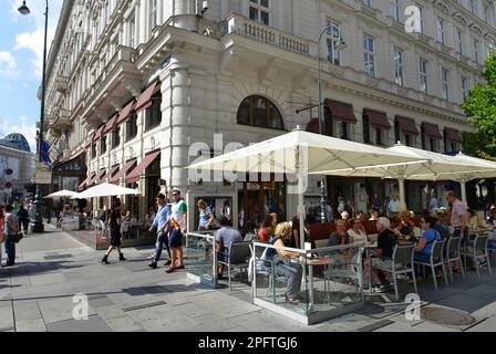 Café Hotel Sacher, philharmonische Orchesterstraße, Wien, Österreich Stockfoto