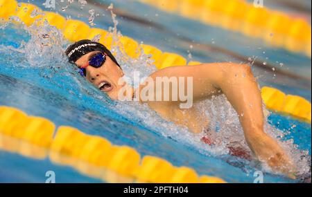 Bethany Firth aus Großbritannien in Aktion beim Finale der Women's MC 200m Freestyle World Series am dritten Tag der Citi para Swimming World Series in Ponds Forge, Sheffield. Stockfoto