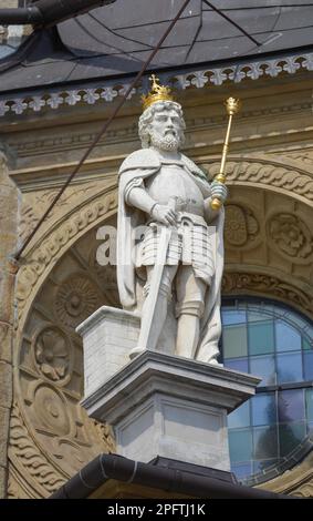 Königsfigur, Wawel-Kathedrale, Wawel, Krakau, Polen Stockfoto