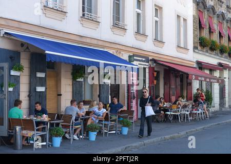 Warsztat Cafe Restaurant, Izaaka, Jüdisches Viertel, Kazimierz, Krakau, Polen Stockfoto