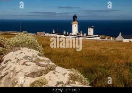 Leuchtturm, Dunnet Head, Schottland, UK Stockfoto