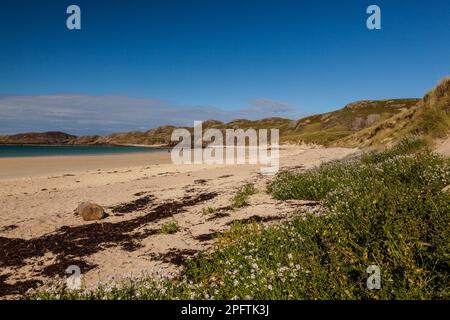 Alte Shoremore Strand, Westküste, Scotland, UK Stockfoto