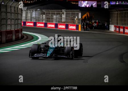 Jeddah, Saudi-Arabien, März 18, Lance Walk, aus Kanada, tritt um Aston Martin F1 an. Qualifikation, Runde 2 der Formel-1-Meisterschaft 2023. Kredit: Michael Potts/Alamy Live News Stockfoto