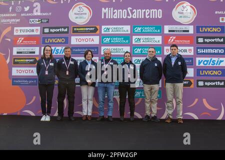 Abbiategrasso, Italien. 18. März 2023. Schiedsrichter des Rennens Kredit: Unabhängige Fotoagentur/Alamy Live News Stockfoto