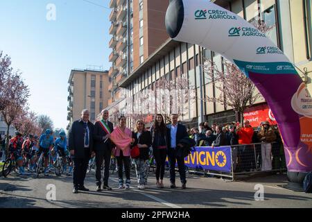 Abbiategrasso, Italien. 18. März 2023. Startlinie: Unabhängige Fotoagentur/Alamy Live News Stockfoto