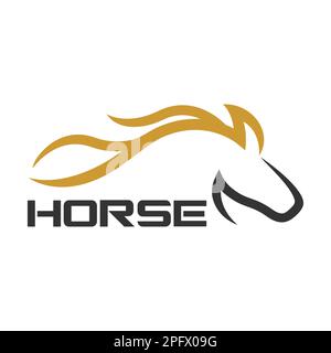 Modernes arabisches Pferdefuß-Logo. Vektordarstellung. Stock Vektor