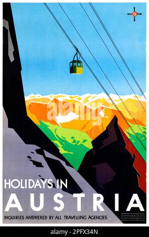 Urlaub in Osterreich von Joseph Binder (1898-1972). Poster veröffentlicht ca. 1930. Stockfoto